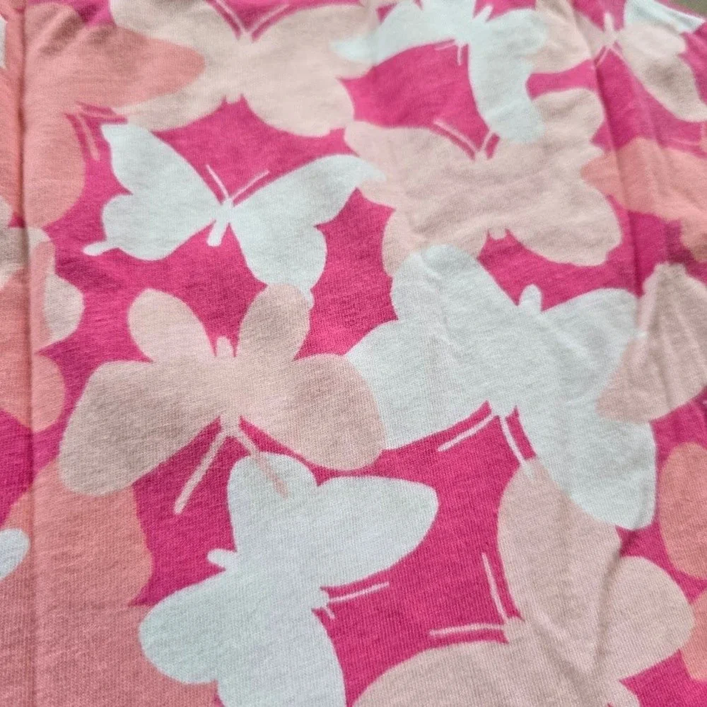 Crazy 8 Butterfly Print Dress Kids XL 14 Pink‎ Sleeveless Fairycore Whimsical
